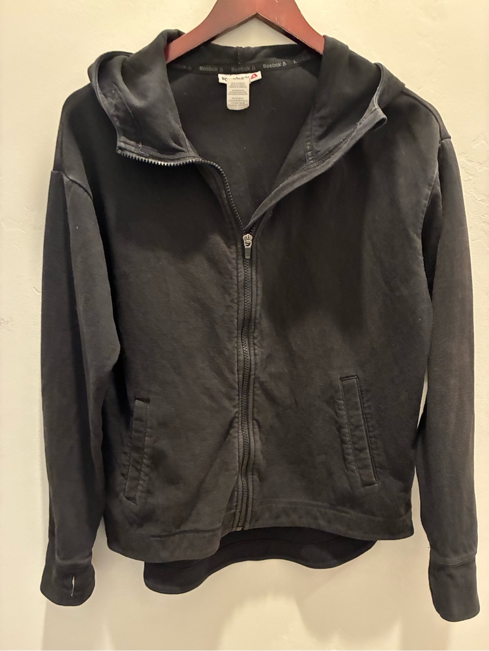 Reebok Women's Hooded Utility Jacket Black Size Medium